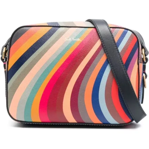 Multicolored Leather Wave Print Bag , female, Sizes: ONE SIZE - PS By Paul Smith - Modalova