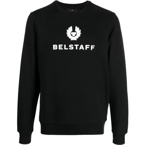Schwarze Sweaters mit Phoenix Logo , Herren, Größe: L - Belstaff - Modalova