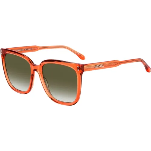 Coral/Green Shaded Sonnenbrille , Damen, Größe: 57 MM - Isabel marant - Modalova