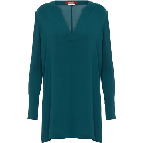 Elegante V-Ausschnitt Bluse , Damen, Größe: S - Max Mara Studio - Modalova