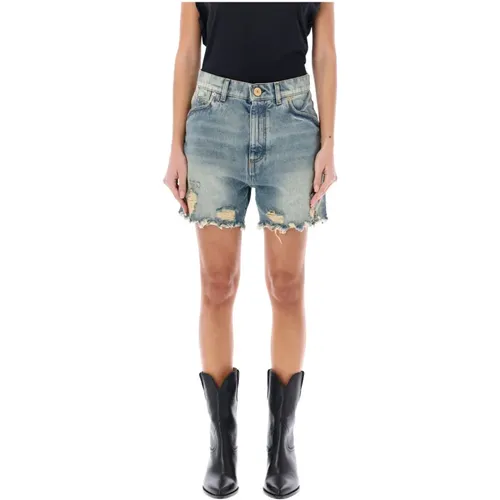 Raw Cut Denim Shorts,Jeansshorts im Vintage-Look - Balmain - Modalova