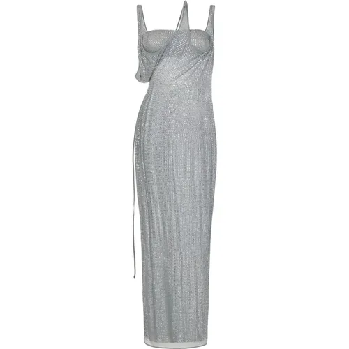 Womens Clothing Dress Grey Ss24 , female, Sizes: XS, S - The Attico - Modalova