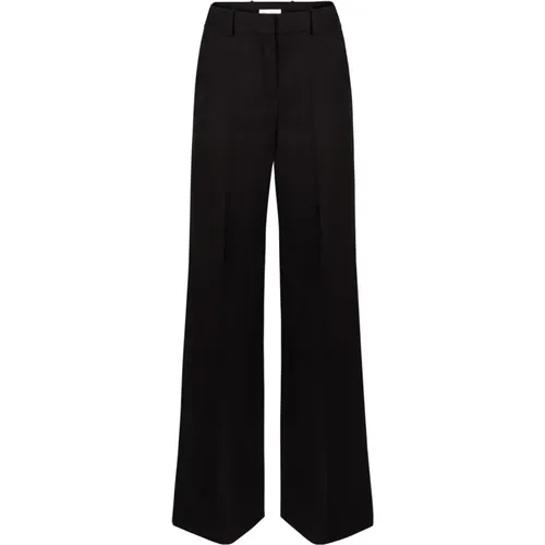 Wide Leg Satin Trim Pants , female, Sizes: XS, S, L, M - Nina Ricci - Modalova