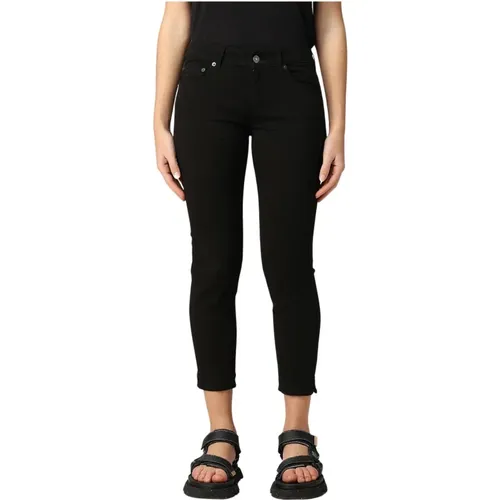 Denim Rose Cropped Jeans , Damen, Größe: W25 - Dondup - Modalova