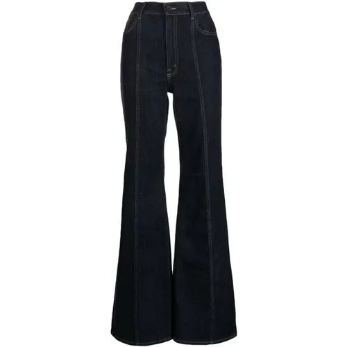 Indigo Blaue Flared Jeans , Damen, Größe: M - Ralph Lauren - Modalova