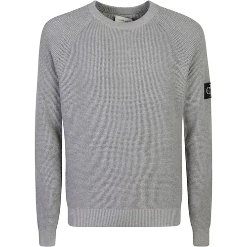 Graue Pullover für Männer , Herren, Größe: L - Calvin Klein Jeans - Modalova