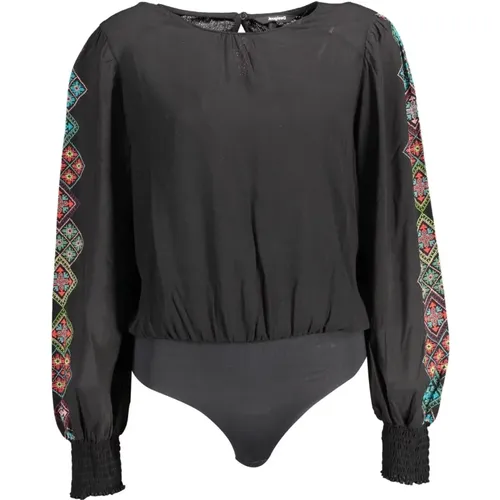 Langarm Body Top Schwarz Frauen , Damen, Größe: XL - Desigual - Modalova