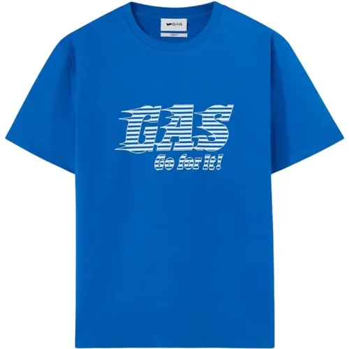 Kurzarm T-Shirt , Herren, Größe: S - GAS - Modalova