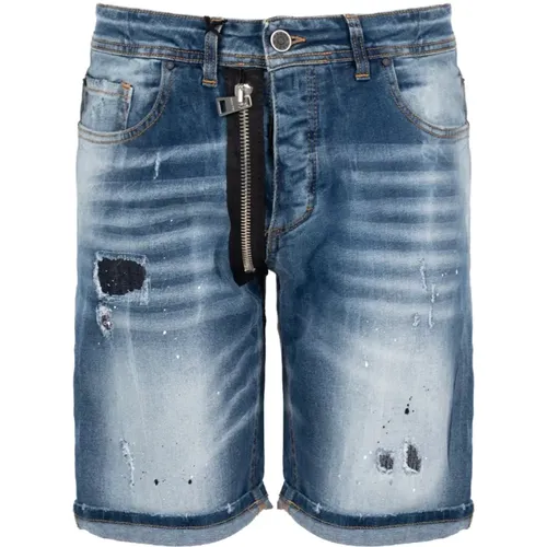 Vintage Denim Shorts mit Einzigartigen Details , Herren, Größe: 2XL - Xagon Man - Modalova