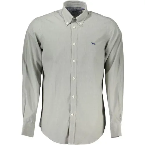 Cotton Button-Down Shirt with Embroidery and Contrast Details , male, Sizes: XL, 2XL - Harmont & Blaine - Modalova