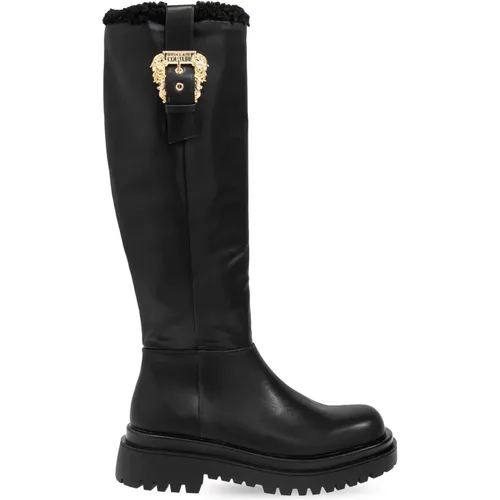 Stiefel mit Kunstpelz , Damen, Größe: 37 EU - Versace Jeans Couture - Modalova