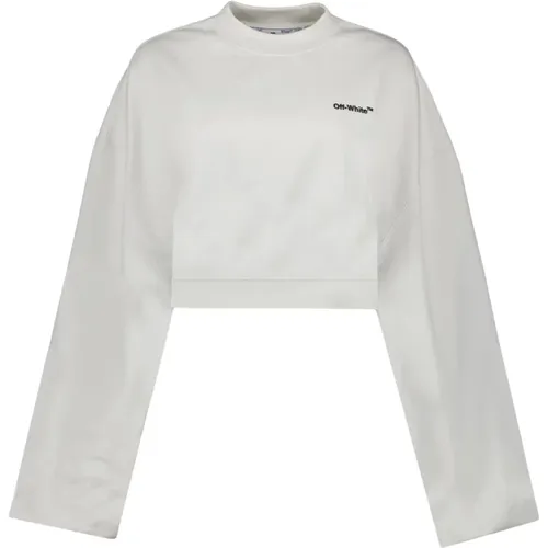 Kurzarm Sweatshirt Off White - Off White - Modalova