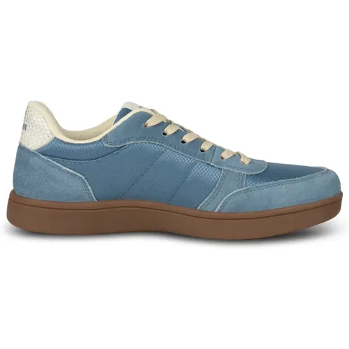 Breathable Mesh Sneaker with Fish Leather , female, Sizes: 6 UK, 5 UK, 7 UK, 3 UK, 4 UK, 8 UK - Woden - Modalova