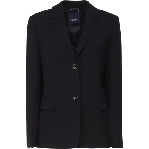 Single-Breasted Jacket with Double Button , female, Sizes: L, XL, M, XS, S - Max Mara - Modalova