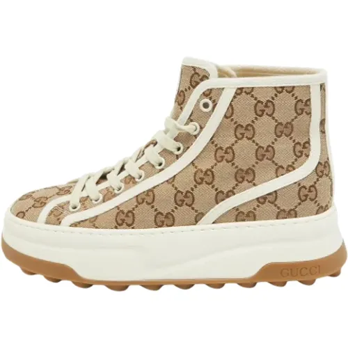 Pre-owned Canvas sneakers , female, Sizes: 5 1/2 UK - Gucci Vintage - Modalova