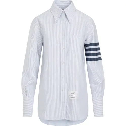 Striped Cotton Shirt , female, Sizes: 2XS - Thom Browne - Modalova