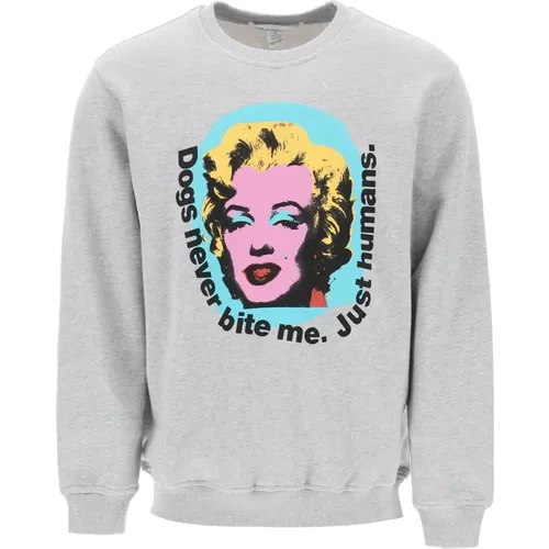 Marilyn monroe printed sweatshirt , male, Sizes: M - Comme des Garçons - Modalova