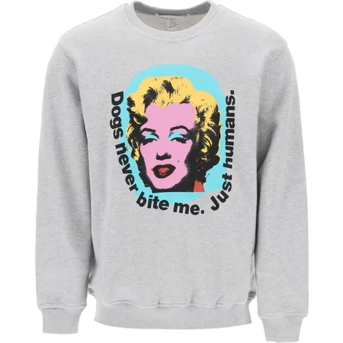 Marilyn monroe printed sweatshirt , male, Sizes: S, XL, L, M - Comme des Garçons - Modalova