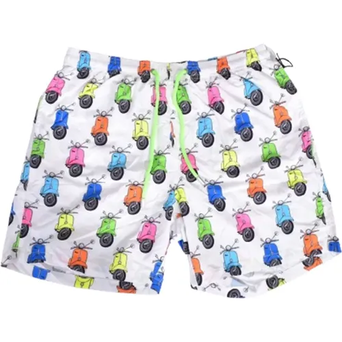 Fluo Party Swimwear Vespa Style , male, Sizes: L, XL, M - MC2 Saint Barth - Modalova