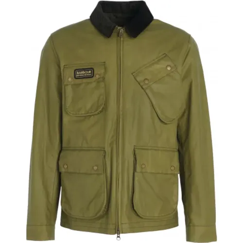 Waxed Jacket with Velvet Collar , male, Sizes: S, M - Barbour - Modalova