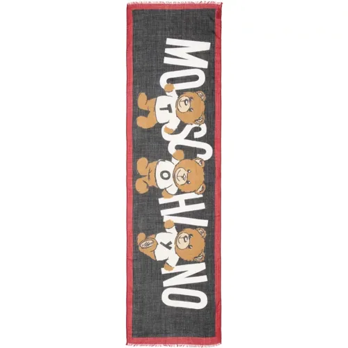 Abstraktes Teddy Bear Tuch - Moschino - Modalova