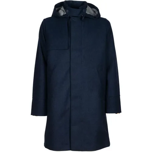 Waterproof Melange Wool Blend Montgomery Jacket , male, Sizes: XL - K-way - Modalova