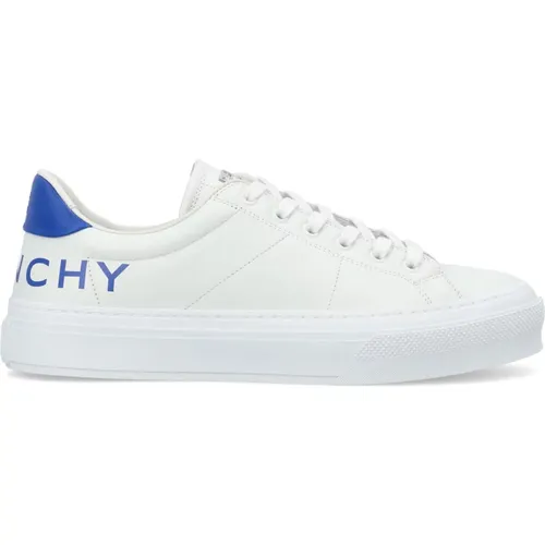 City Sport Weiße/Blau Leder Sneakers , Herren, Größe: 40 1/2 EU - Givenchy - Modalova