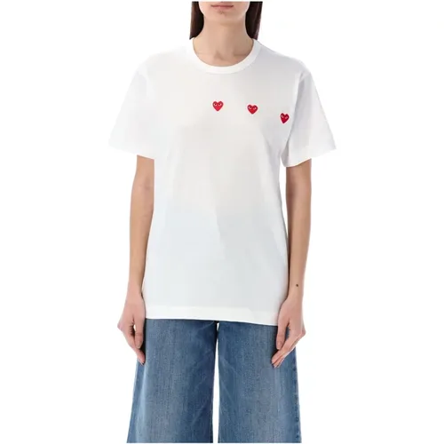 T-Shirts , Damen, Größe: M - Comme des Garçons Play - Modalova