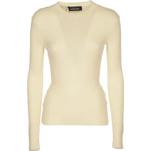 Merino Wool Crewneck Sweater , female, Sizes: S, M - Canada Goose - Modalova