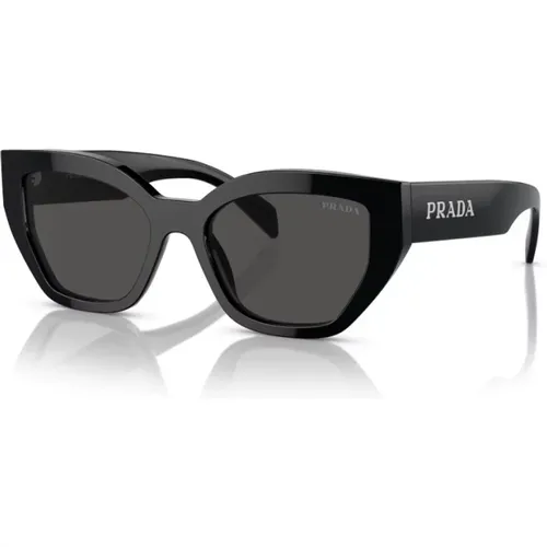 A09S Sunglasses in with Dark Gray Lenses , female, Sizes: 53 MM - Prada - Modalova