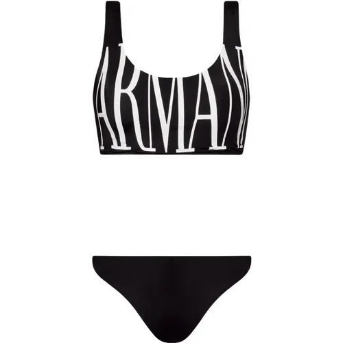 Bikini Set mit Logo-Print - Emporio Armani - Modalova