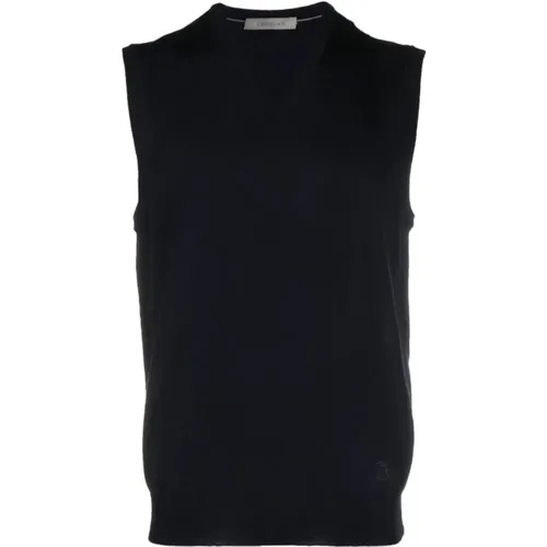 Merino Wool Knit Vest , male, Sizes: 3XL, 2XL, XL - Corneliani - Modalova