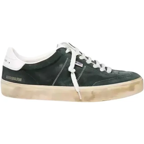 Grüne Wildleder Freizeit Sneakers , Herren, Größe: 42 EU - Golden Goose - Modalova