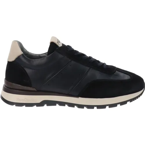 Herren Sneakers Leder Moderner Stil , Herren, Größe: 41 EU - Nerogiardini - Modalova