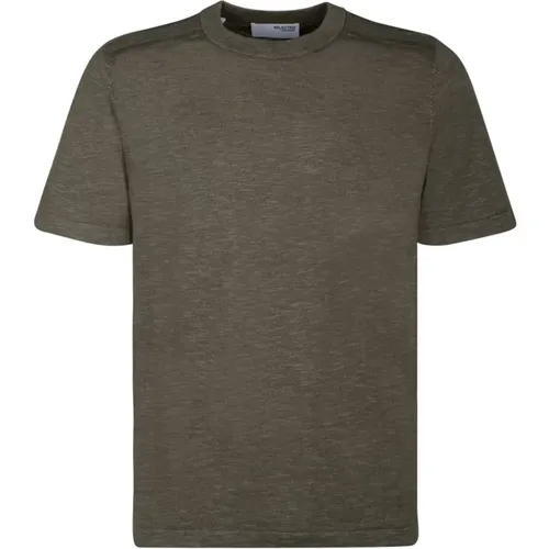 Vetiver T-Shirt mit gestickten Details , Herren, Größe: L - Selected Homme - Modalova