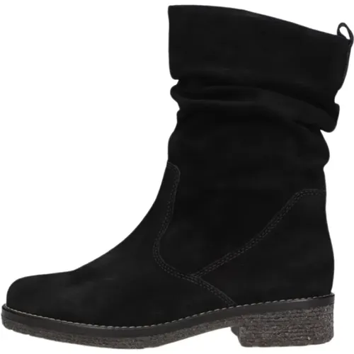 Schwarze Wildleder Stiefeletten Lässiger Stil , Damen, Größe: 35 1/2 EU - Gabor - Modalova