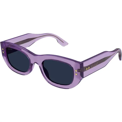 Violet/Blue Sonnenbrillen Gg1215S , Damen, Größe: 51 MM - Gucci - Modalova