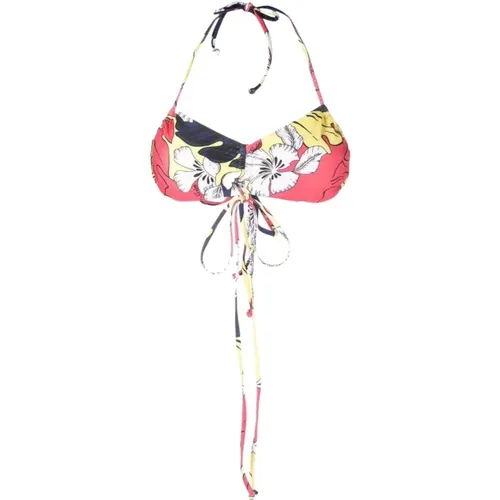 Floral Bikini Top , female, Sizes: M - Moschino - Modalova
