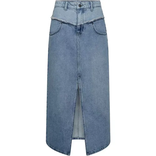 Denimcc Block Slit Skirt , female, Sizes: XS, L, S, M, XL - Co'Couture - Modalova