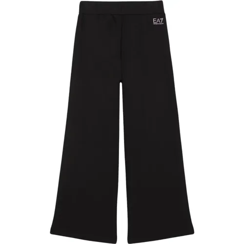 Schwarze Hose Elastischer Bund Logo - Emporio Armani - Modalova