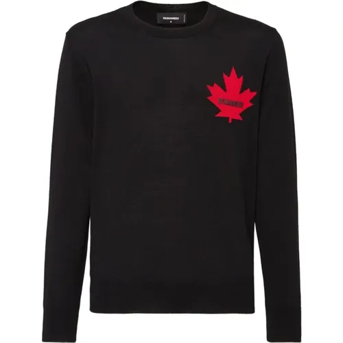 Knit Maple Leaf Sweater , male, Sizes: 2XL, 3XL, M, XL, S, L - Dsquared2 - Modalova