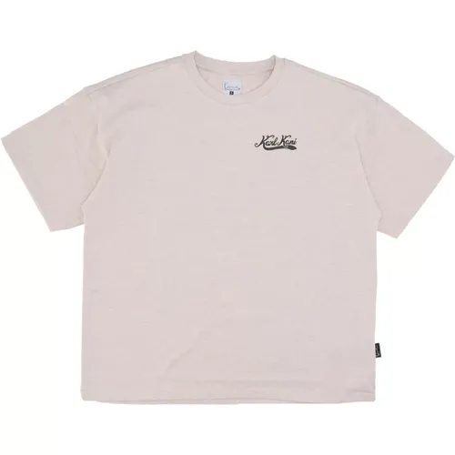 Signature Jersey Tee Vanilla Melange , Herren, Größe: L - Karl Kani - Modalova