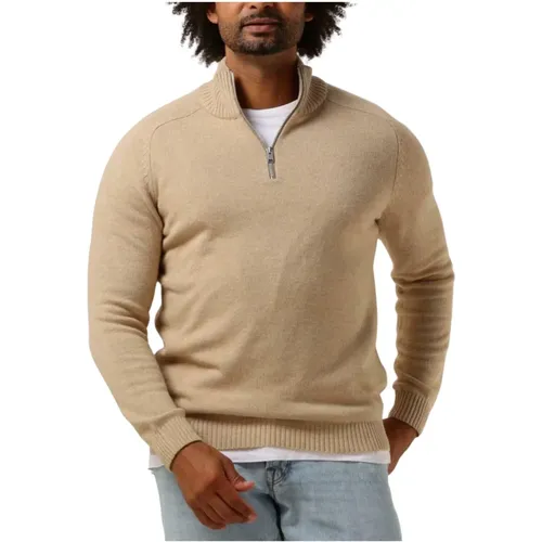 Wool-mix Zip High Neck Sweater , Herren, Größe: S - Selected Homme - Modalova