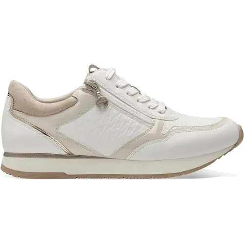 Weiße Sneakers Offwhite Comb , Damen, Größe: 39 EU - tamaris - Modalova