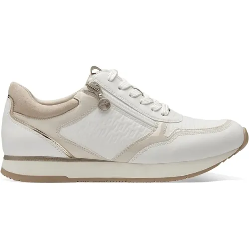 Weiße Sneakers Offwhite Comb , Damen, Größe: 41 EU - tamaris - Modalova