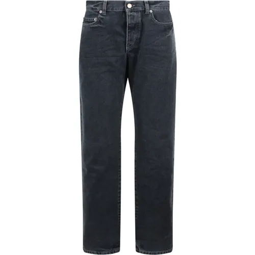 Dunkelblaue Slim Fit Denim Jeans , Herren, Größe: W31 - Saint Laurent - Modalova