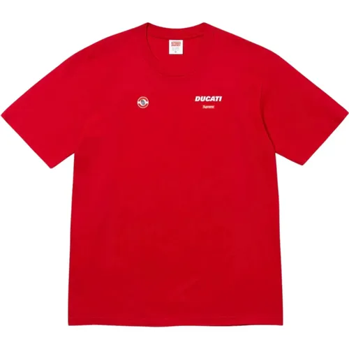 Limitierte Auflage Ducati Logo Tee Rot , Herren, Größe: 2XL - Supreme - Modalova