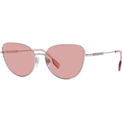 Harper Sunglasses in Silver/Light Violet , female, Sizes: 58 MM - Burberry - Modalova