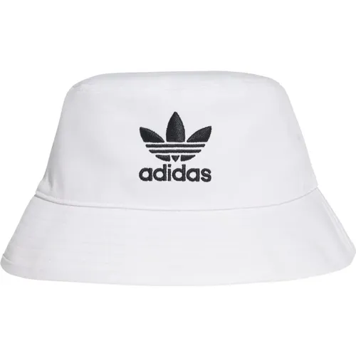 Weißer Bucket Hat mit Trefoil Logo Stickerei - adidas Originals - Modalova
