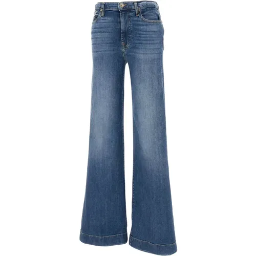 Modern Dojo Heritage Denim Flared Jeans , female, Sizes: W27, W25, W28, W26 - 7 For All Mankind - Modalova